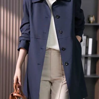 Halle | Womens Belted Mid Length Trench Coat - 1