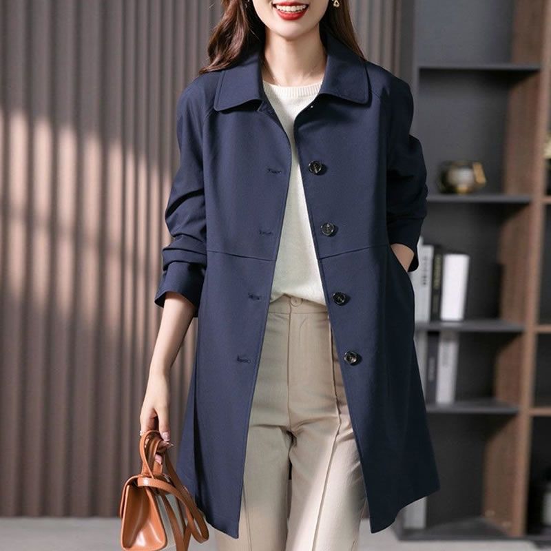 Halle | Womens Belted Mid Length Trench Coat - 3