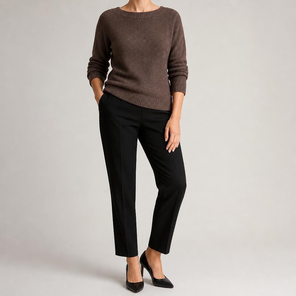 Hazel | Womens Wool Knitted Warm Cosy Winter Jumper Top, Design 2