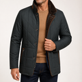 Hector | Mens Fleece Lined Fur Collar Winter Soft Shell Jacket, Dark Green