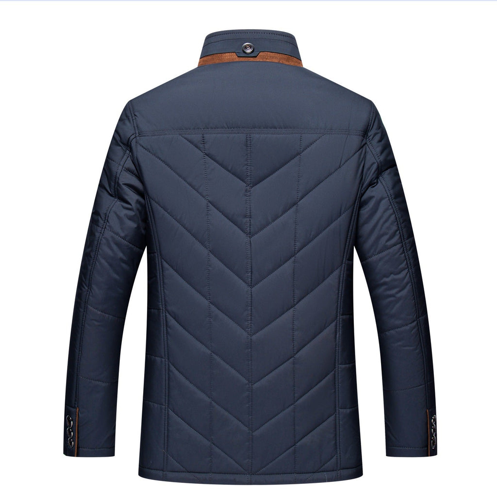 Hector | Mens Fleece Lined Fur Collar Winter Jacket, Navy Blue