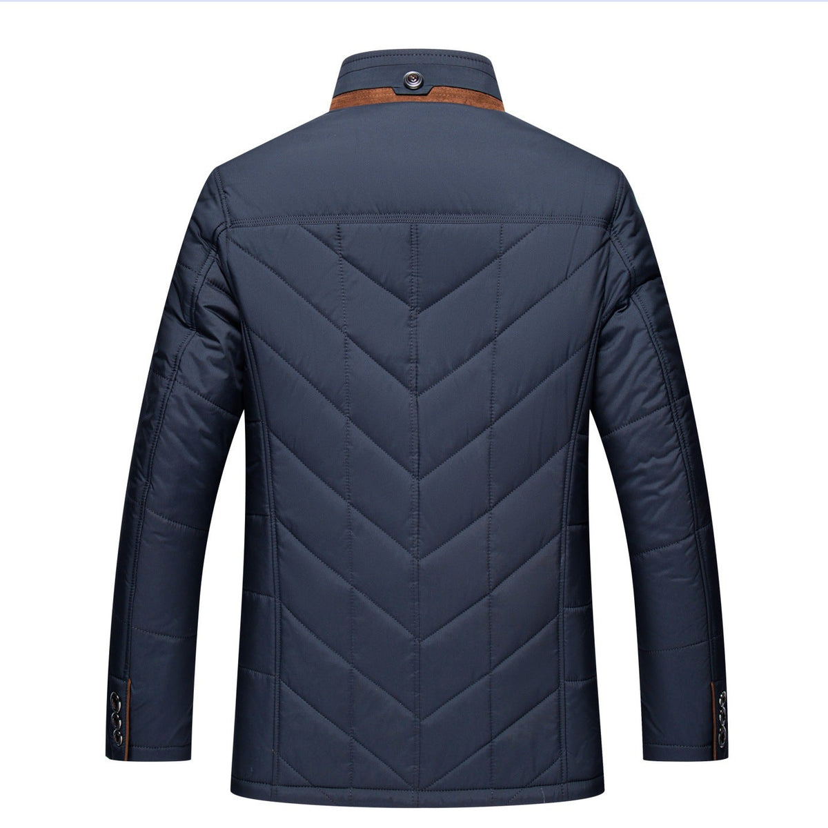 Hector | Mens Fleece Lined Fur Collar Winter Jacket, Navy Blue