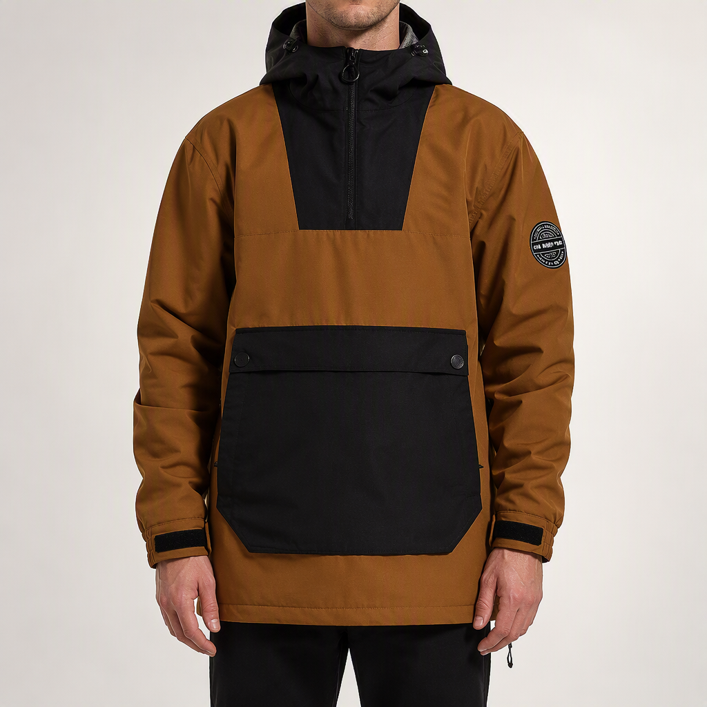 Hollis | Mens Ski Jacket Waterproof Windproof Snowboard Winter Coat, Dark Brown