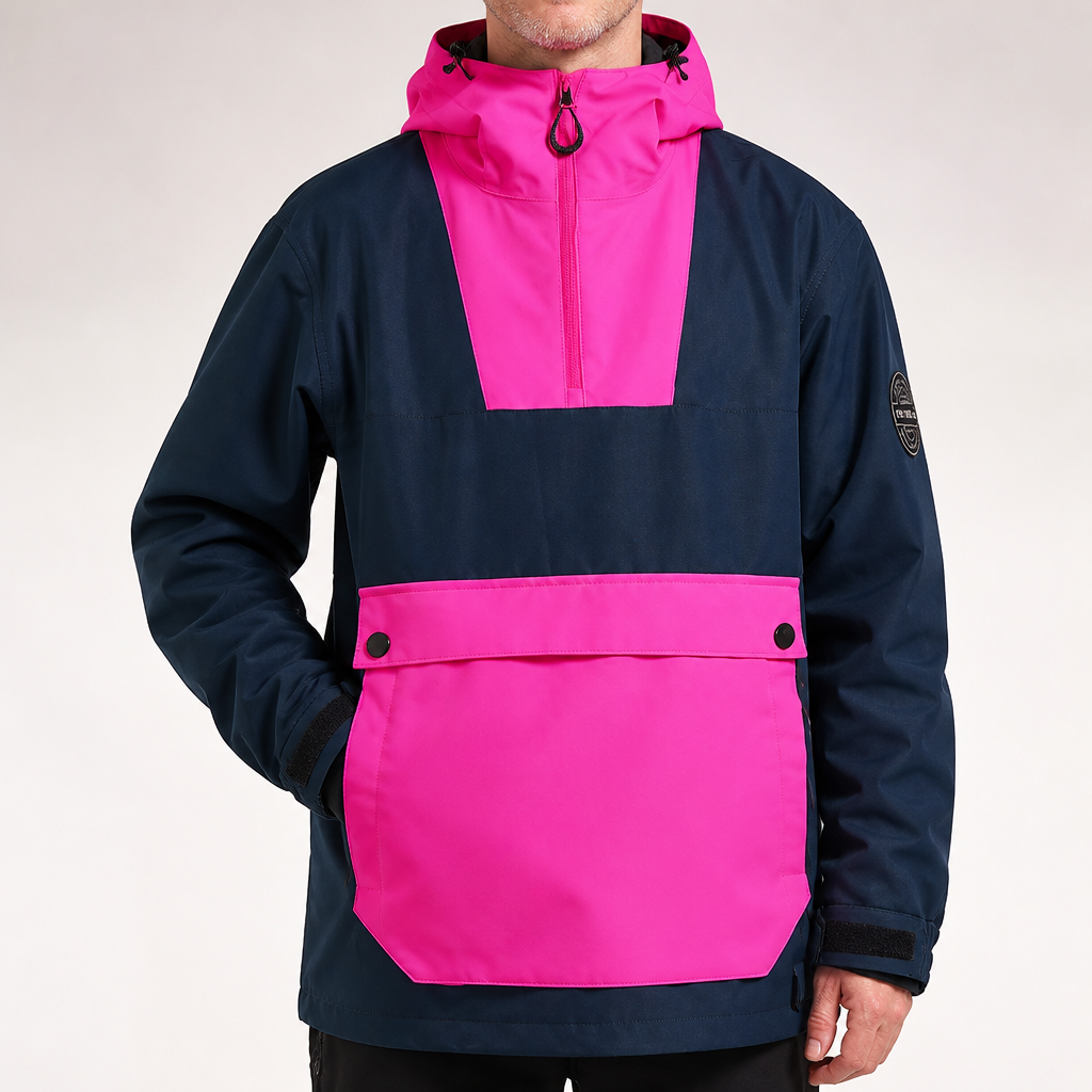 Hollis | Mens Ski Jacket Waterproof Windproof Snowboard Winter Coat, Navy Blue