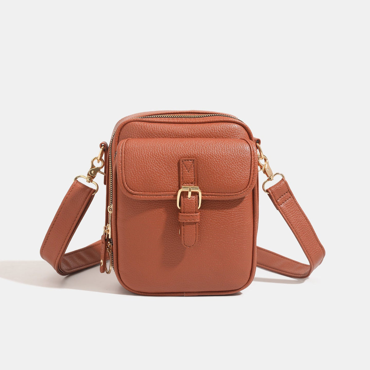Hollis | Mens Leather Look Crossbody Messenger Shoulder Phone Bag - 1