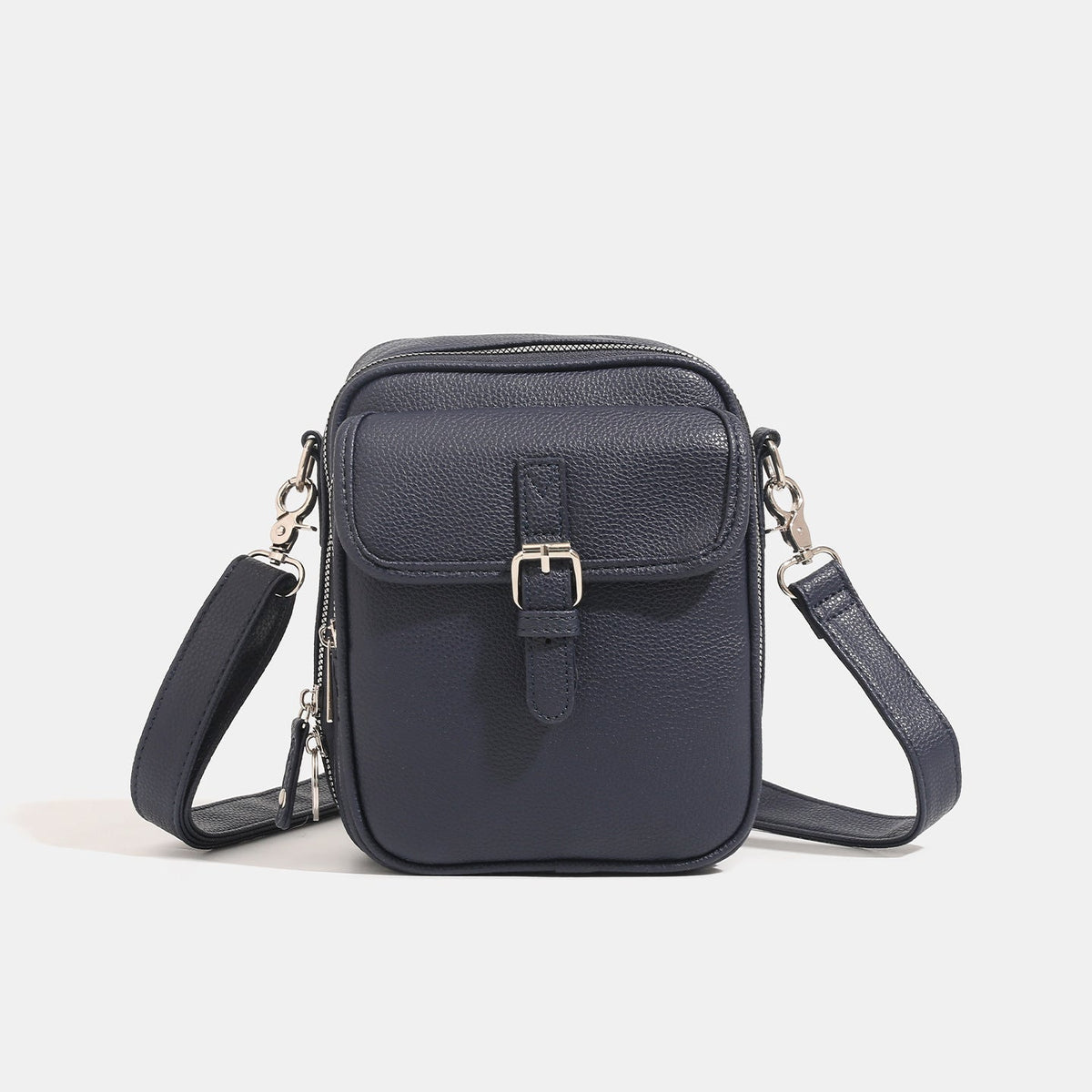 Hollis | Mens Leather Look Crossbody Messenger Shoulder Phone Bag - Dark Blue