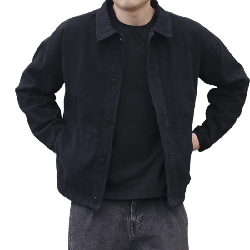 Hugo | Mens Black Denim Workwear Jacket Overshirt