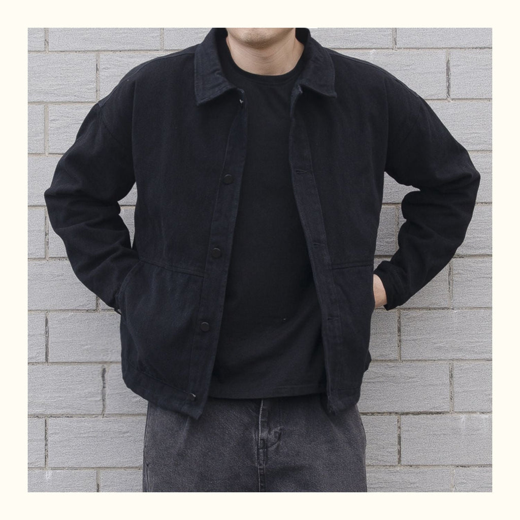 Hugo | Mens Black Denim Workwear Jacket Overshirt