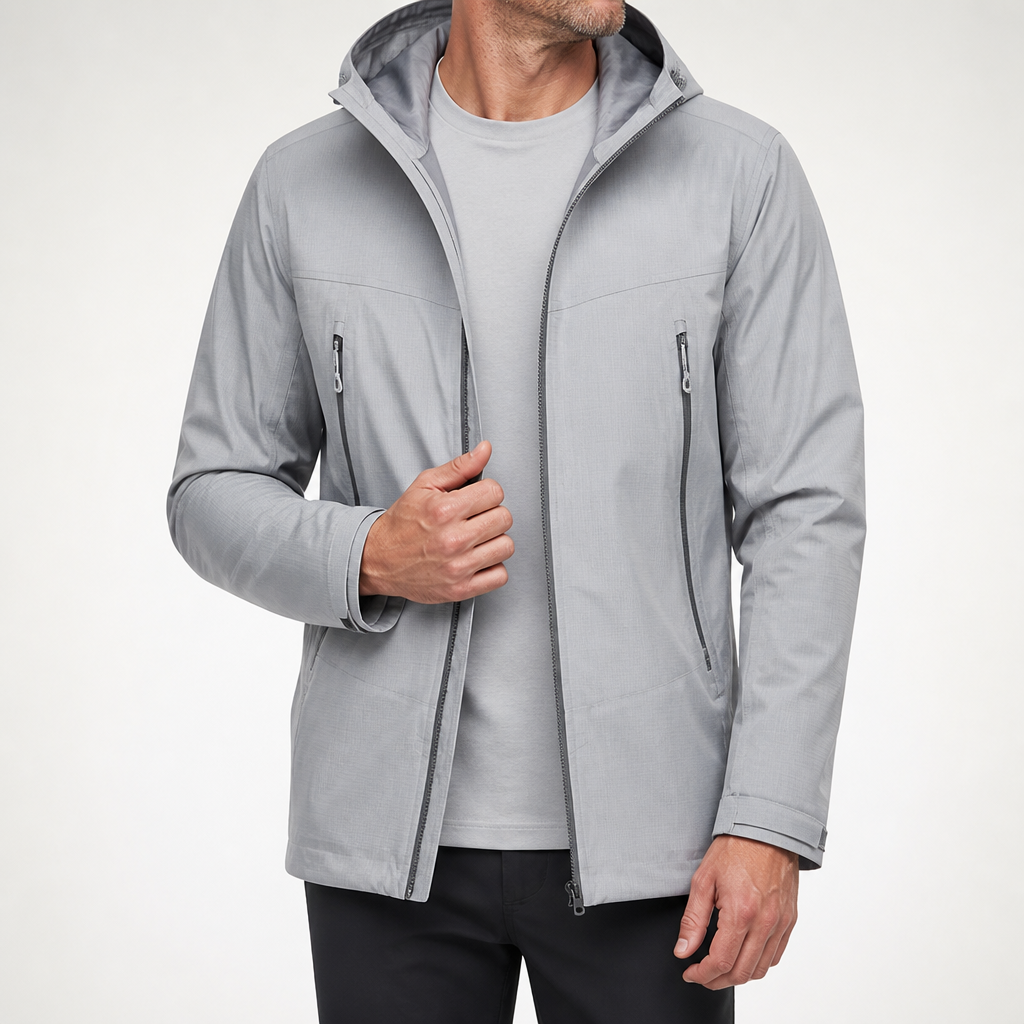 Ines | Mens Waterproof Jacket Hardshell Windproof Mountaineering Outdoor Coat, Gray