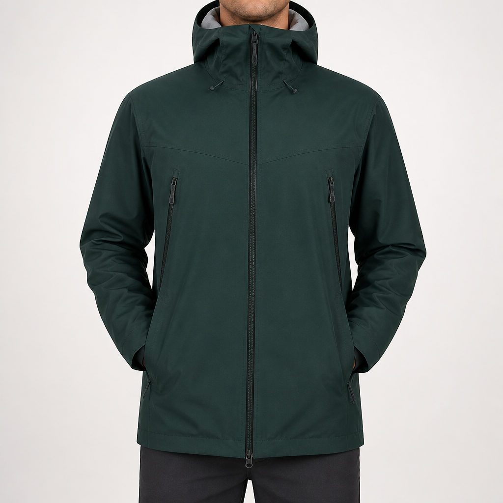 Ines | Mens Waterproof Jacket Hardshell Windproof Mountaineering Outdoor Coat, Green 2