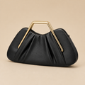 Ines | Womens Clutch Bag Evening Dinner Party Bag, Black