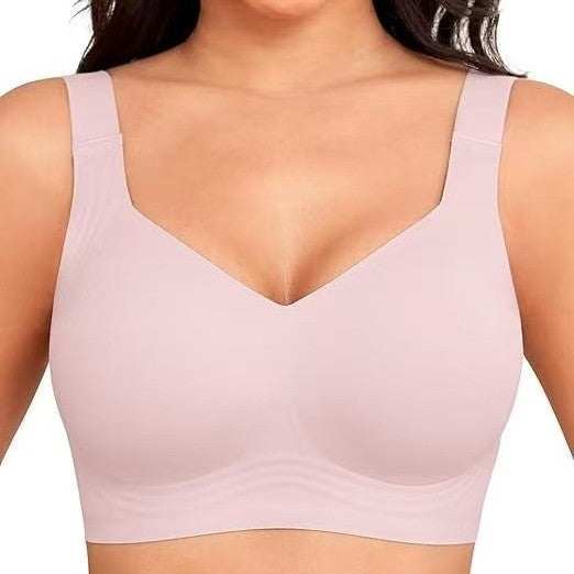 Ines | Womens Wireless Seamless Full Coverage Bra Lingerie - Pink