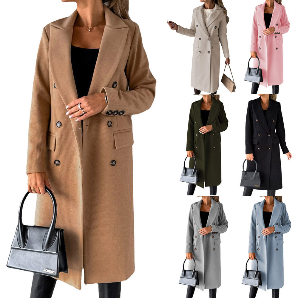 Iris | Womens Double Breasted Lapel Coat