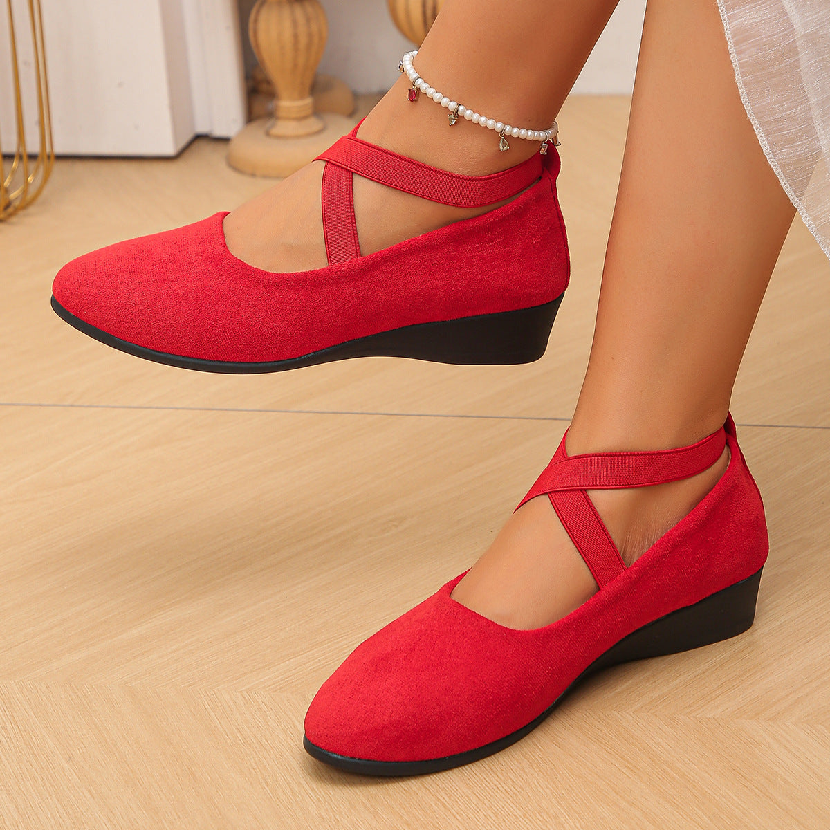 Isadora | Womens Pointed Toe Wedge Loafers Casual Shoes - 12
