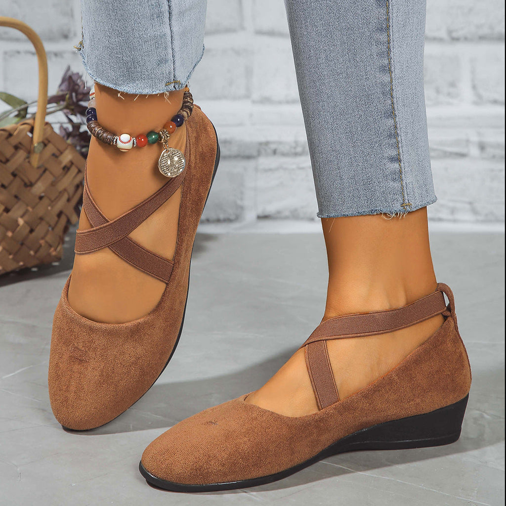 Isadora | Womens Pointed Toe Wedge Loafers Casual Shoes - 20