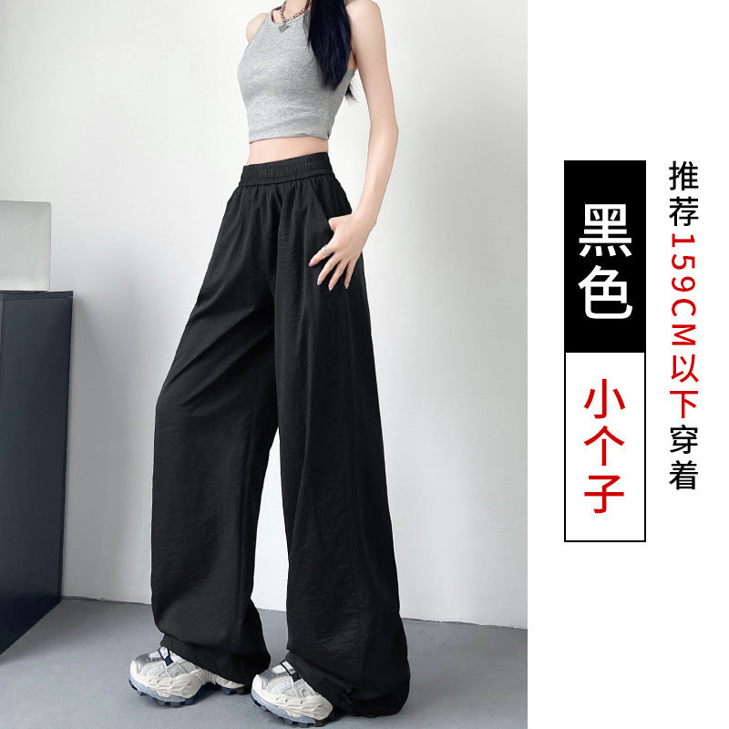 Isla | Womens High Waisted Wide Leg Drape Workwear Trousers Pants - Black