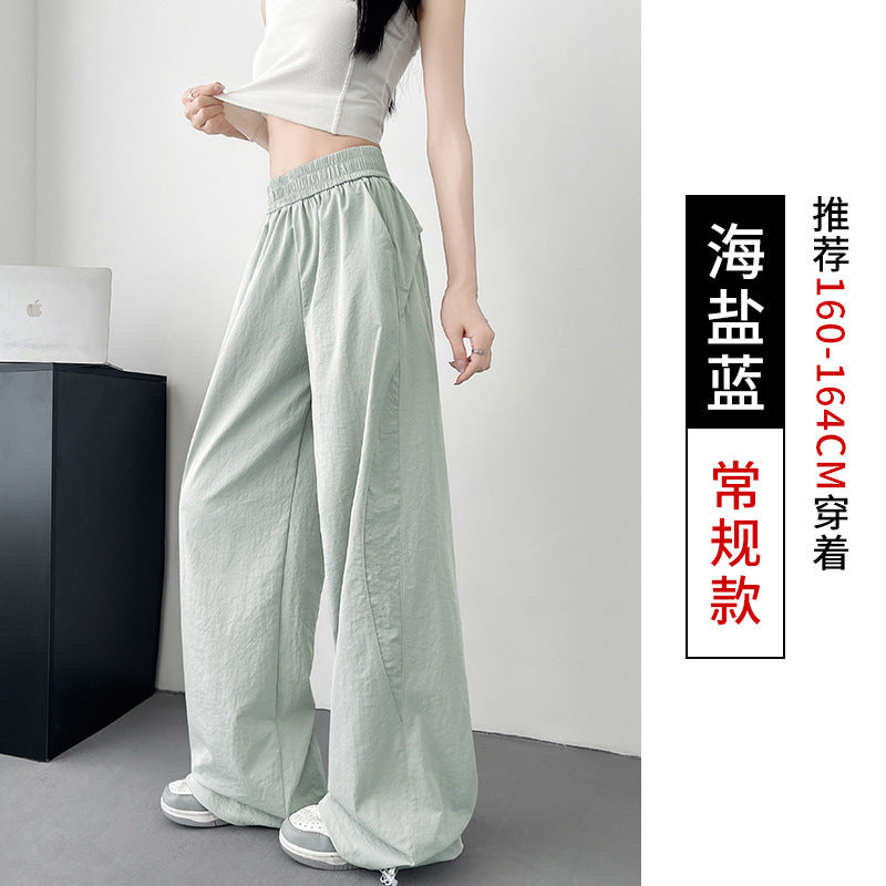 Isla | Womens High Waisted Wide Leg Drape Workwear Trousers Pants - Sea Salt Blue