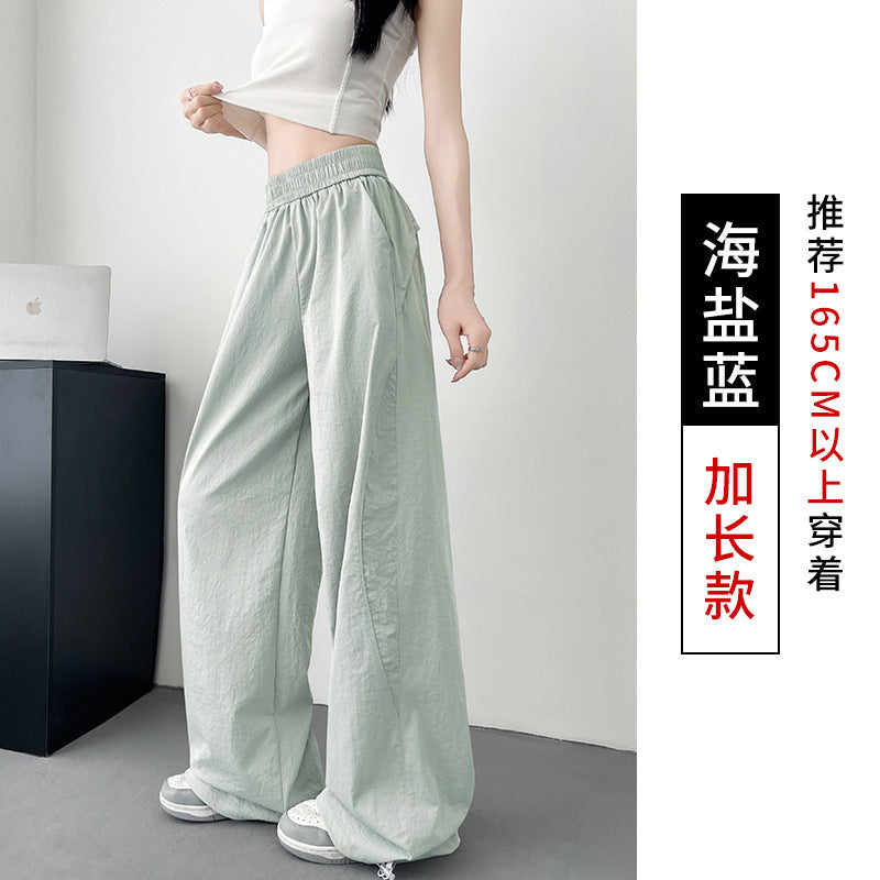 Isla | Womens High Waisted Wide Leg Drape Workwear Trousers Pants - Sea Salt Blue
