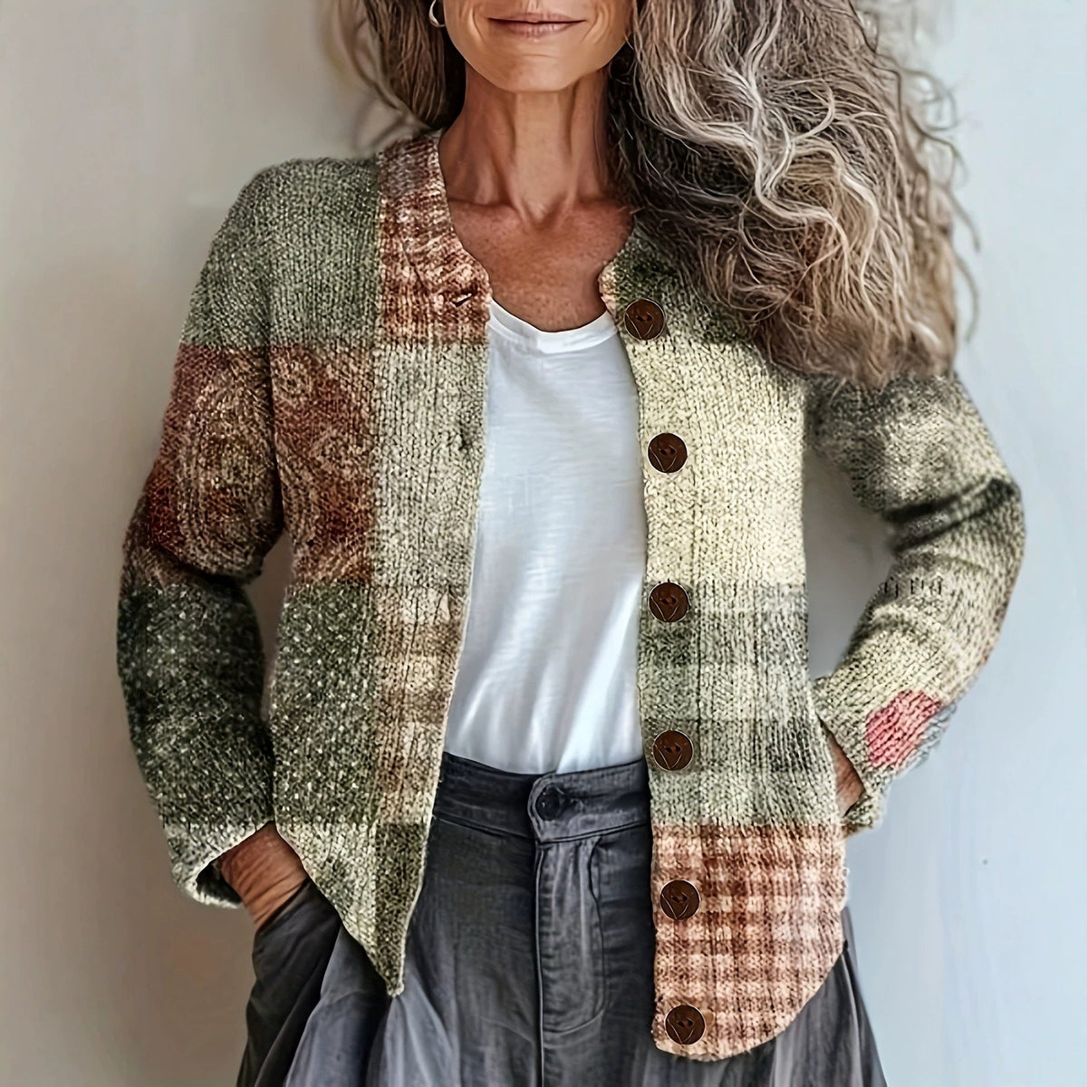 Isolde | Womens Texture Knit Cardigan Single Breasted Jumper Coat - 5