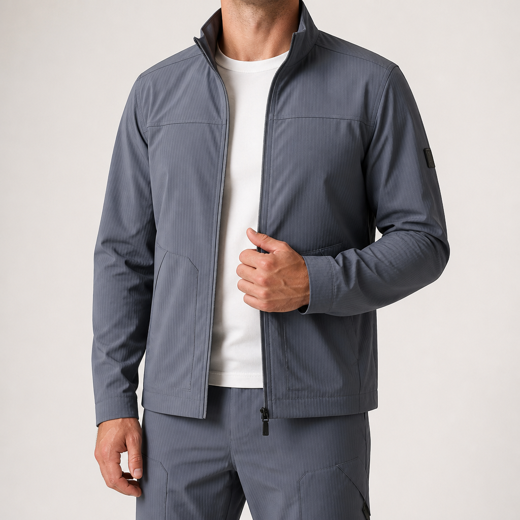 Ivar | Mens Waterproof Jacket Trousers Set Hooded Windproof Outdoor Suit, Gray