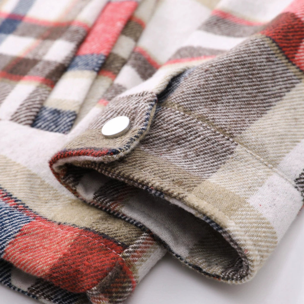 Jasper | Mens Plaid Zip Up Shirt Winter Down Light Jacket - 4