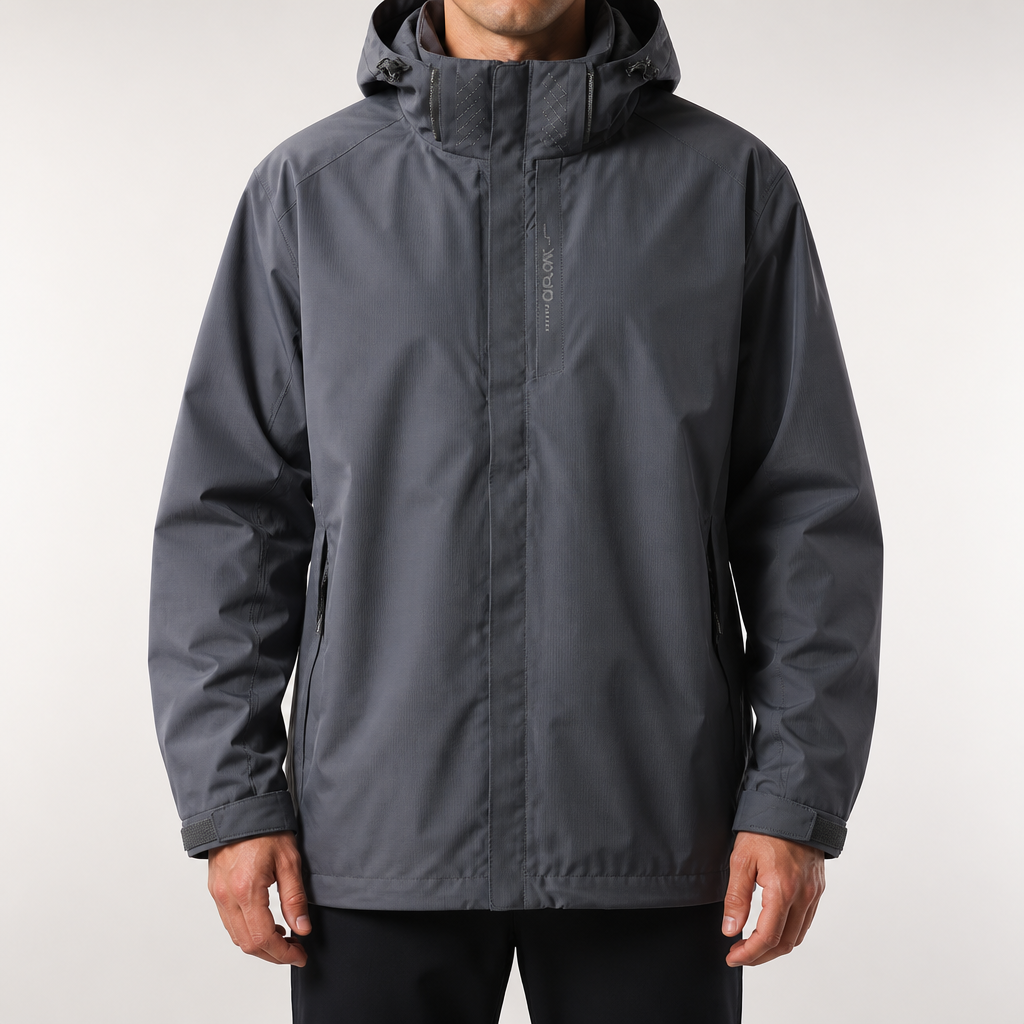 Joppe | Mens Waterproof Jacket Windproof Hooded Ski Outdoor Coat, Grey