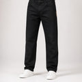 Jules | Mens Straight Leg Loose Washed Retro Jeans, Black