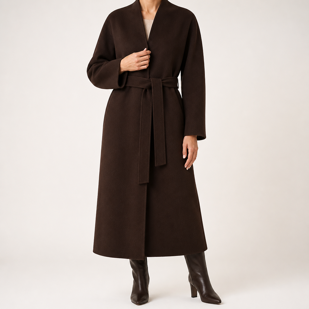 Katarina | Womens Wool Coat Belted Winter Overcoat, Design 1