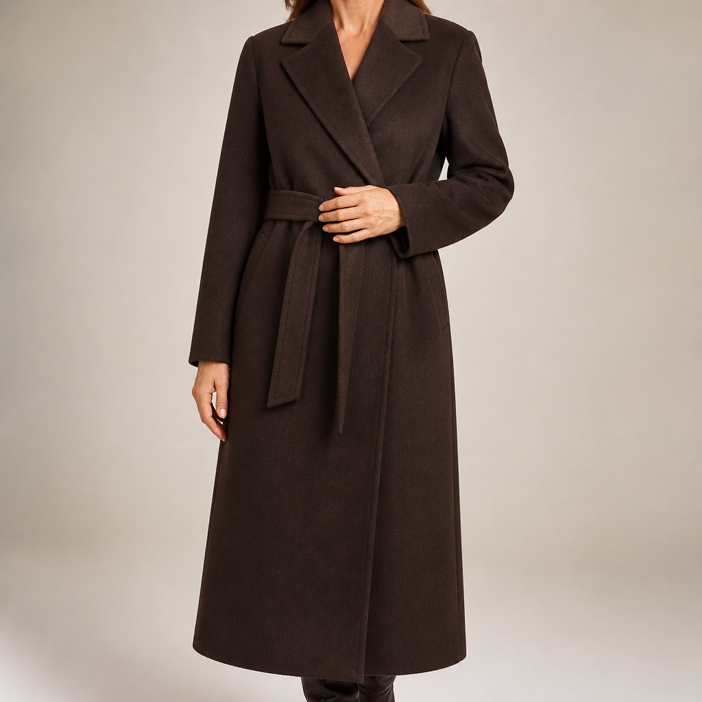Katarina | Womens Wool Coat Belted Winter Overcoat, Design 2