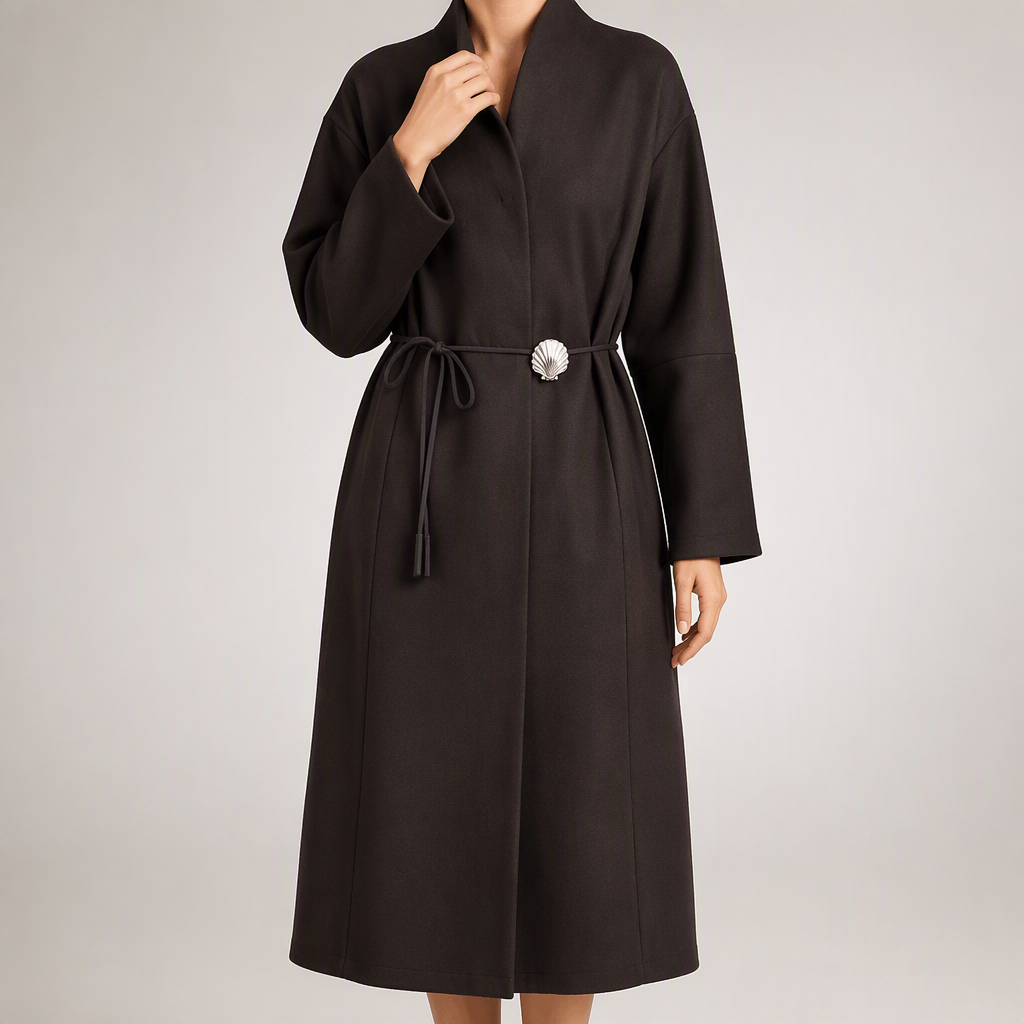 Katarina | Womens Wool Coat Belted Winter Overcoat, Design 3