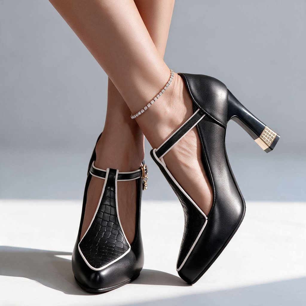 Katelynn Mary Jane Heels in Black worn