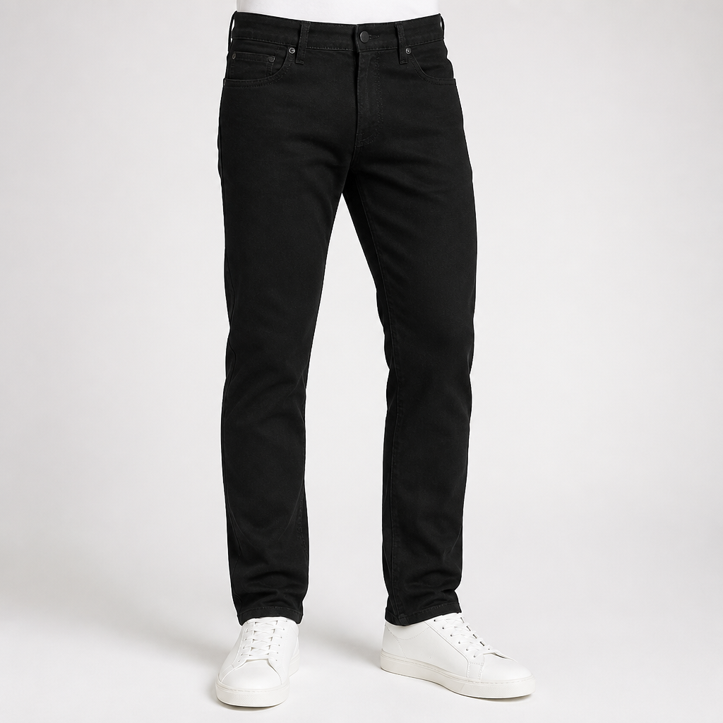 Kester | Mens Slim Fit Stretch Denim Casual Skinny Jeans, Black