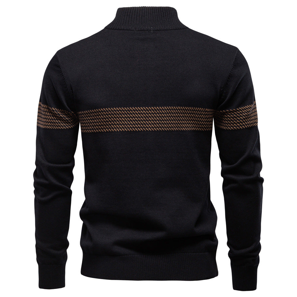 Killian | Mens Half Zip Cotton Sweater Stand Collar Casual - 2