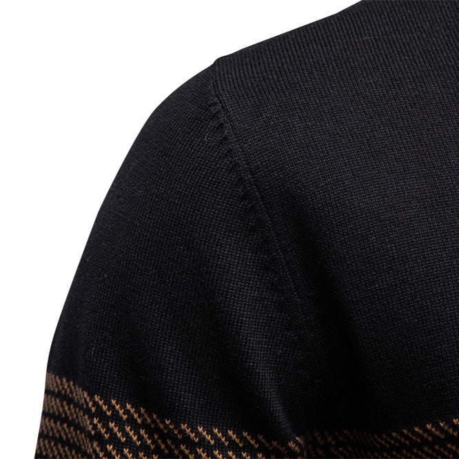 Killian | Mens Half Zip Cotton Sweater Stand Collar Casual - 3
