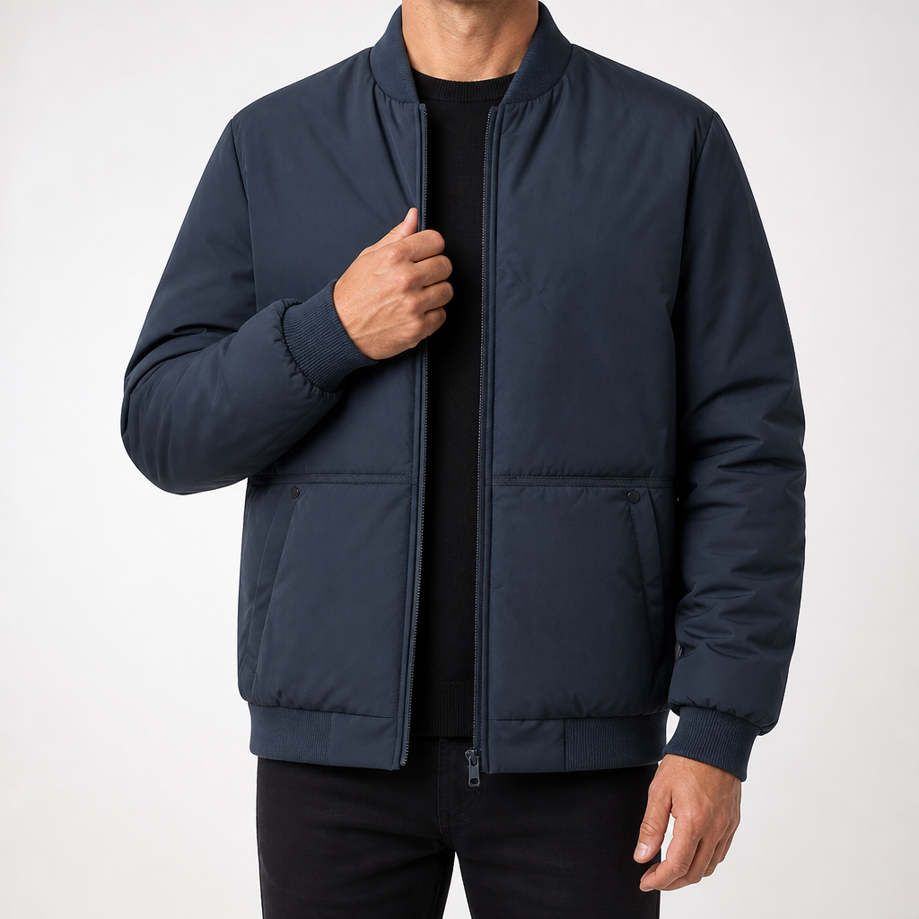 Lachlan | Mens Padded Puffer Winter Warm Casual Jacket, Blue