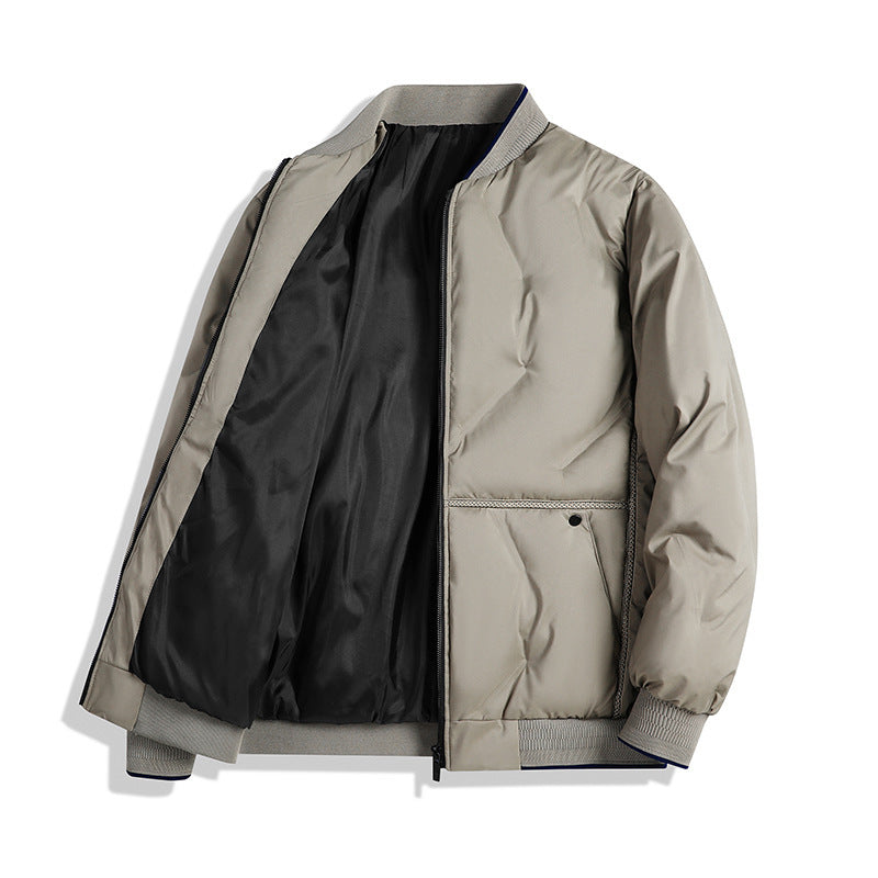 Lachlan | Mens Padded Puffer Winter Warm Casual Jacket - Khaki