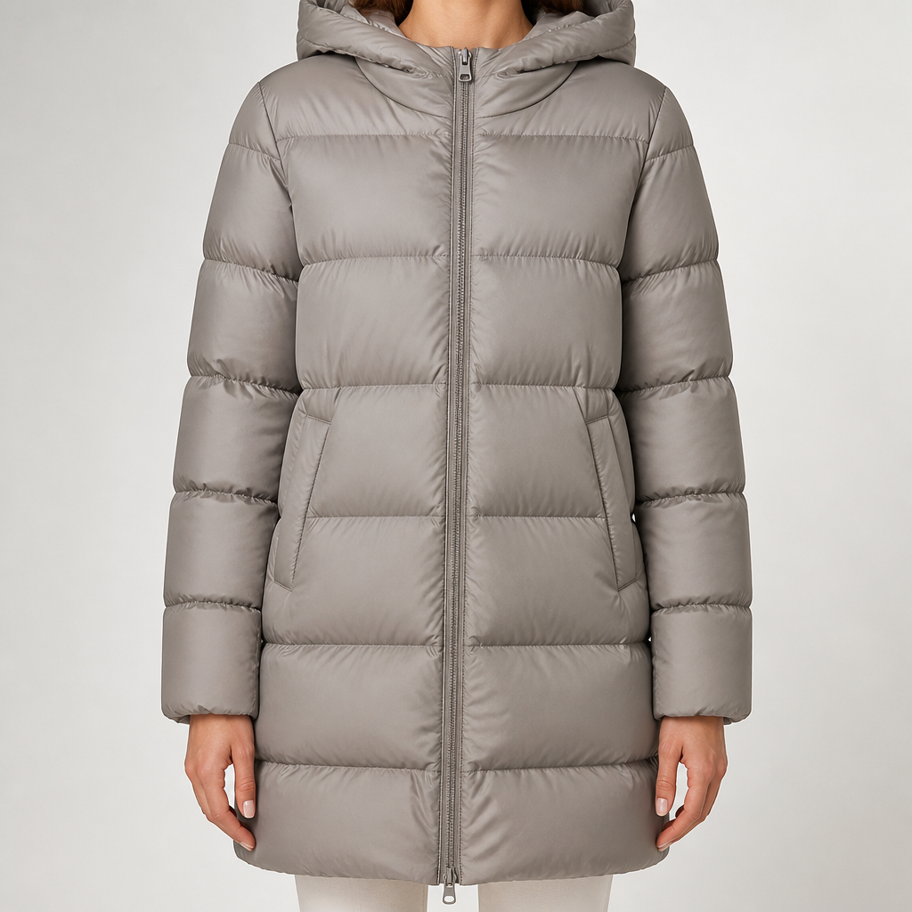 Lavinia | Womens Puffer Jacket Fur Collar Down Warm Winter Coat, Black 2