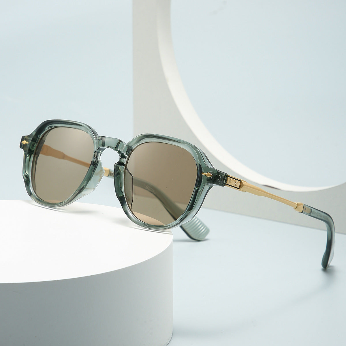 Lennox | Womens Narrow Rectangle Retro Sunglasses - 1