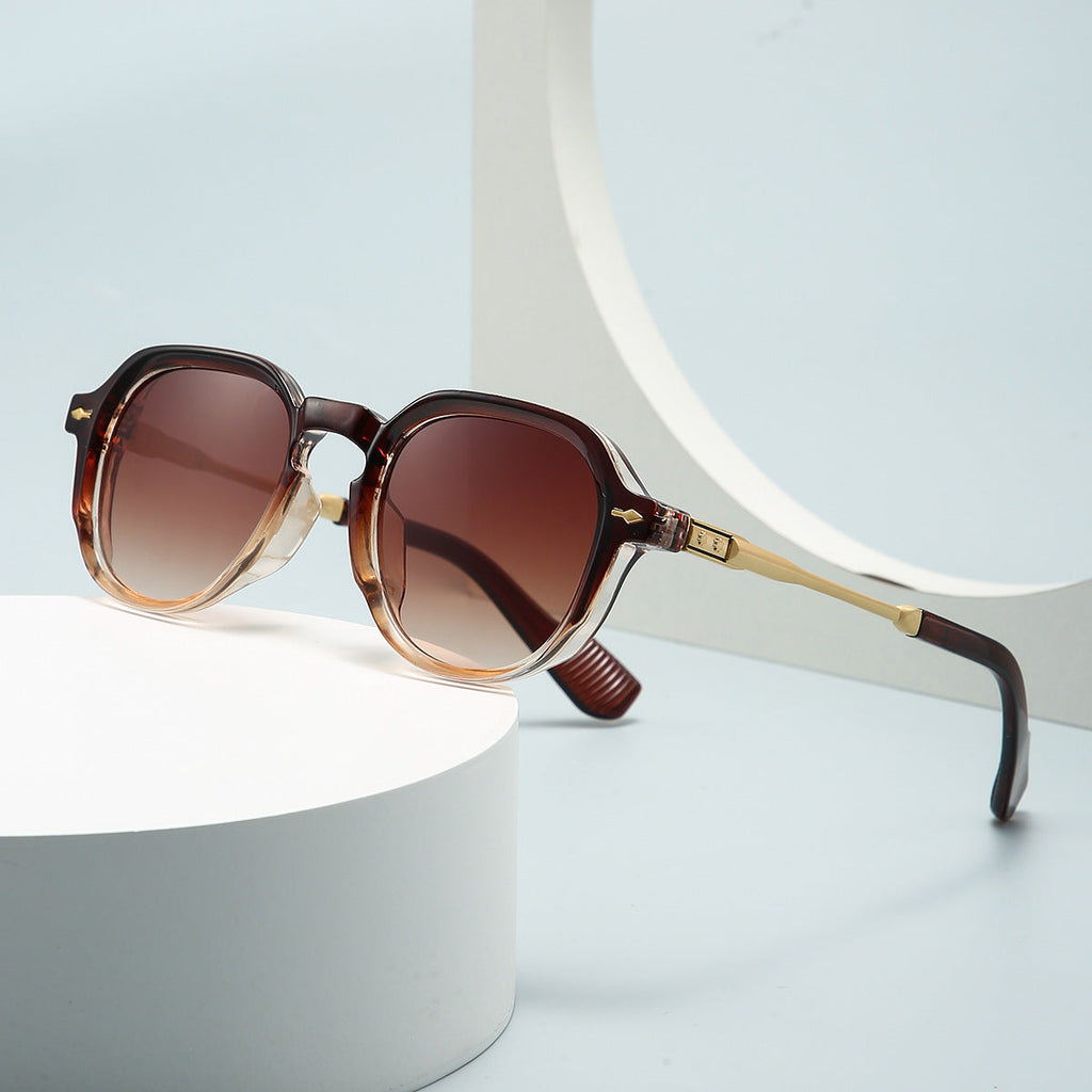 Lennox | Womens Narrow Rectangle Retro Sunglasses - 3