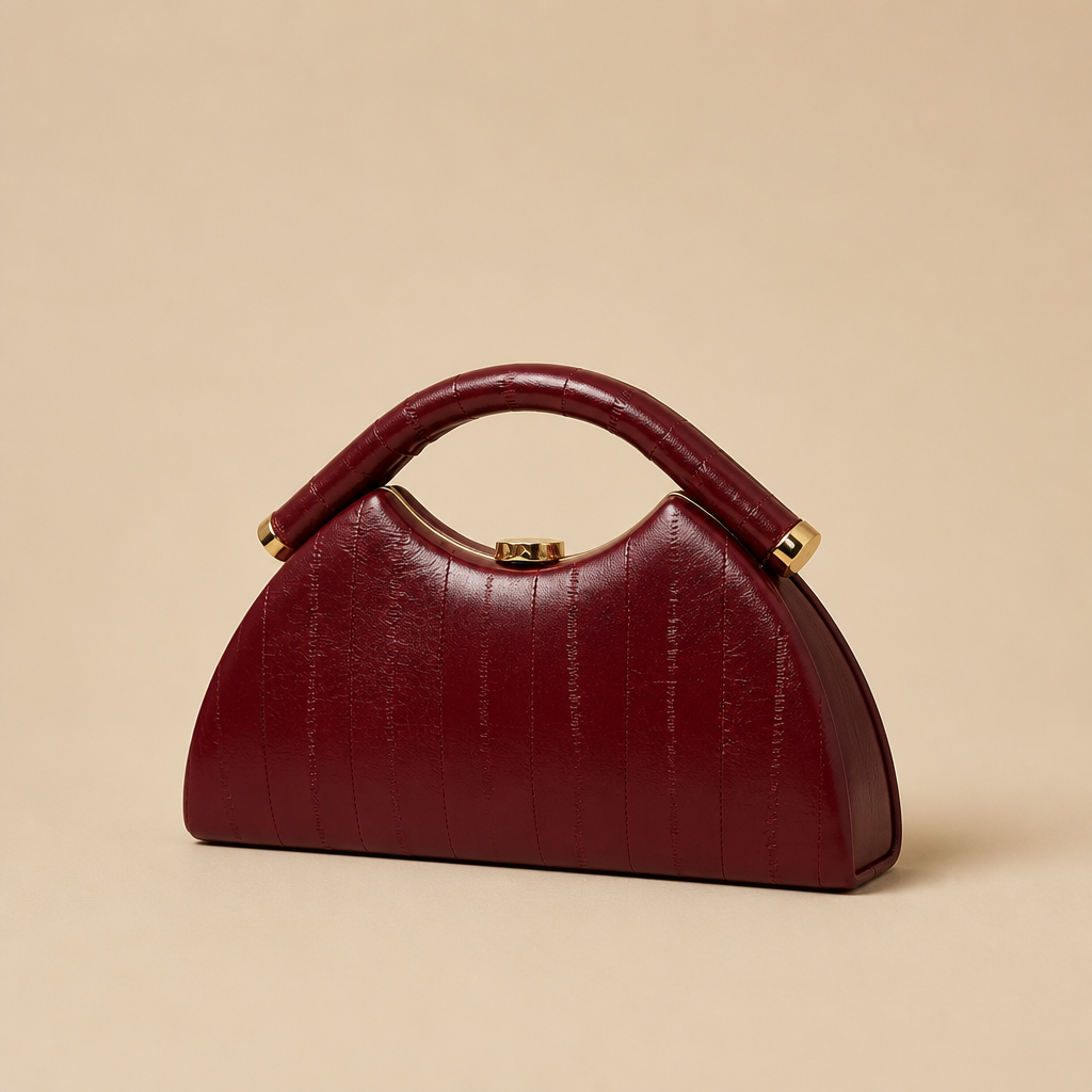 Liesl | Womens Handbag Shoulder Crossbody Evening Bag, Design 1 (Wine Red)
