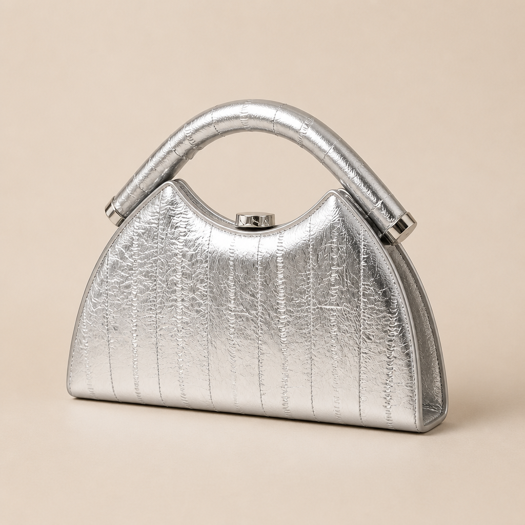 Liesl | Womens Handbag Shoulder Crossbody Evening Bag, Silver