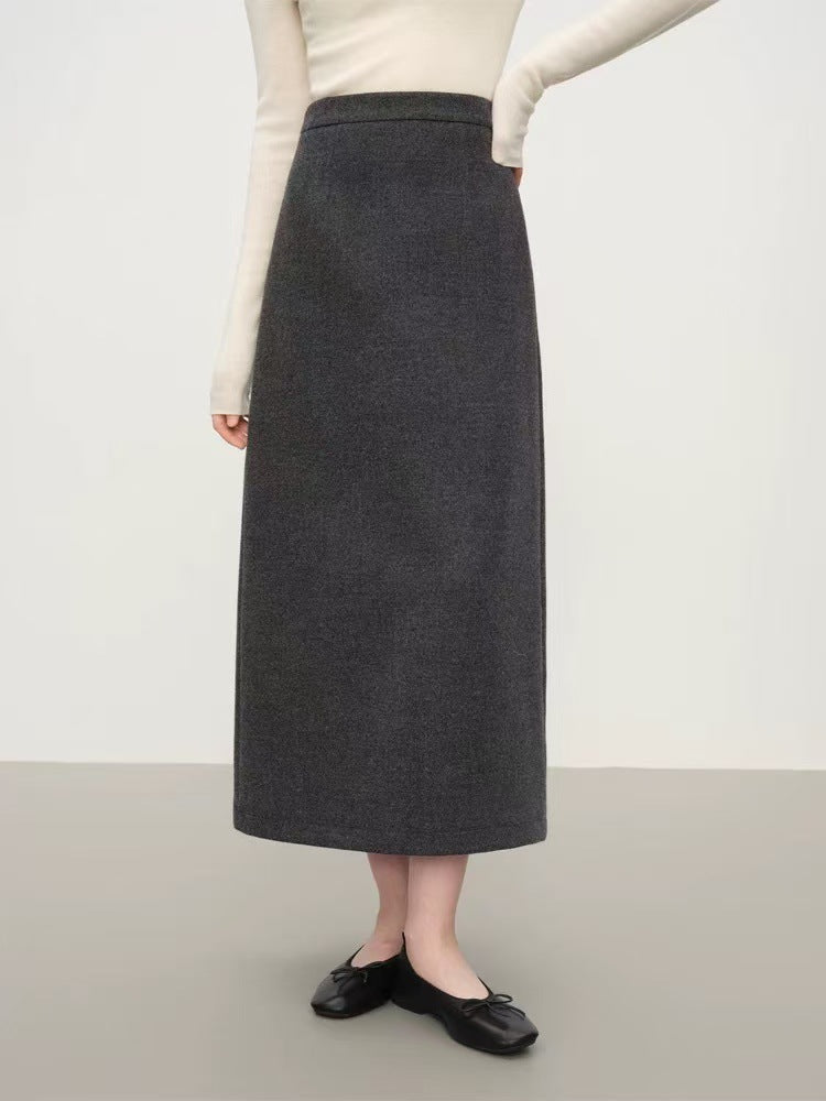 Liesl | Womens Knitted Straight A Line Midi Skirt - 2