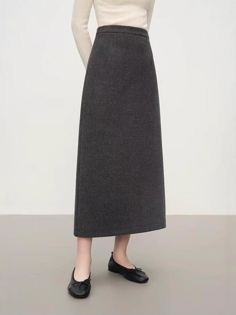 Liesl | Womens Knitted Straight A Line Midi Skirt - 4