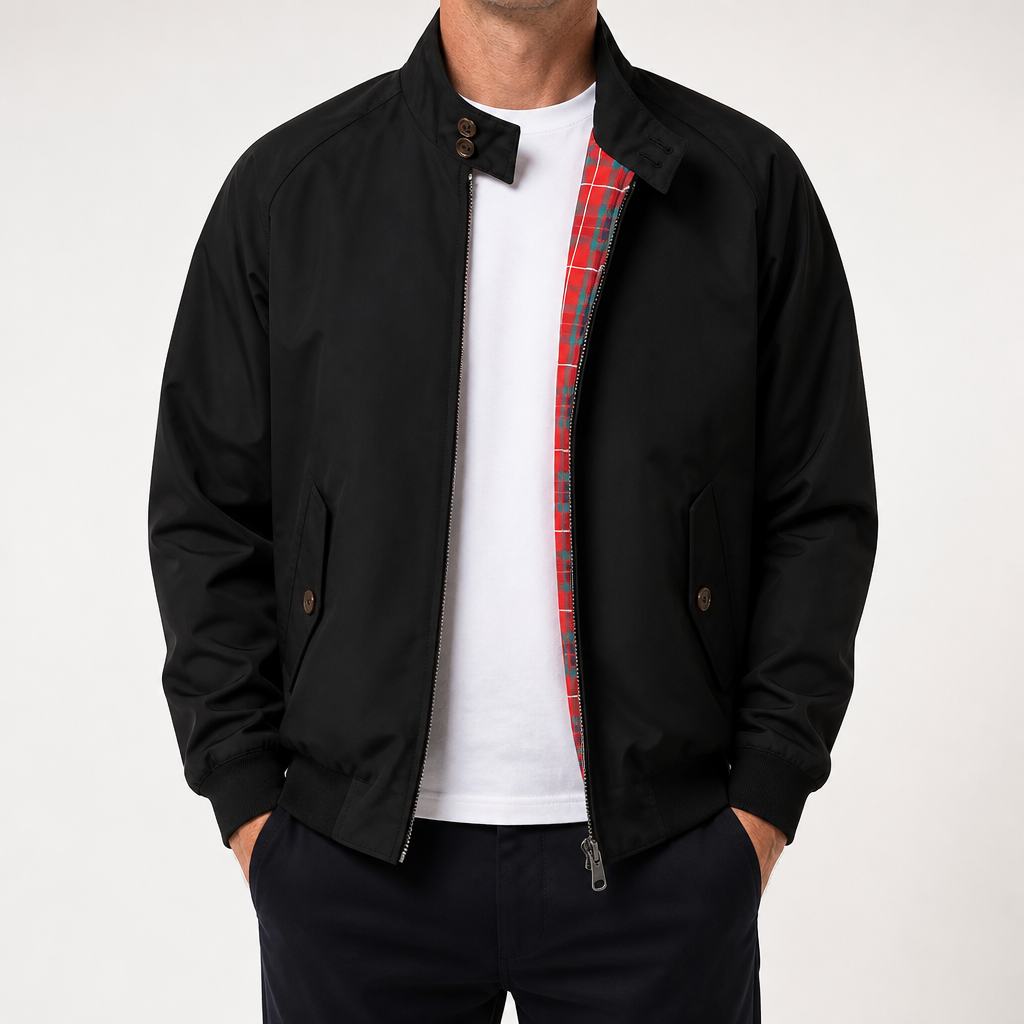 Lieve | Mens Jacket Casual Zip Up Outdoor Jacket, Black