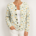 Louisa | Womens Loose Long Sleeve Round Neck Printed Knit Cardigan, Multi