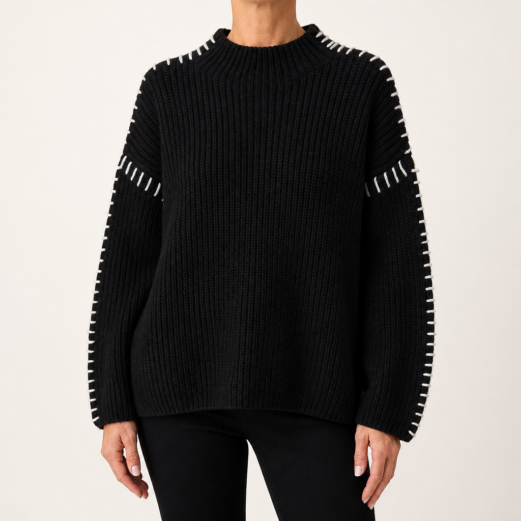 Lucienne | Womens French Style Patchwork Long Sleeve Casual Top, Multi