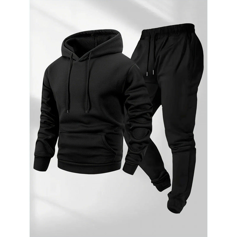 Lucius | Mens Casual Autumn Winter Long Sleeve Pullover Cotton Shirt - Black