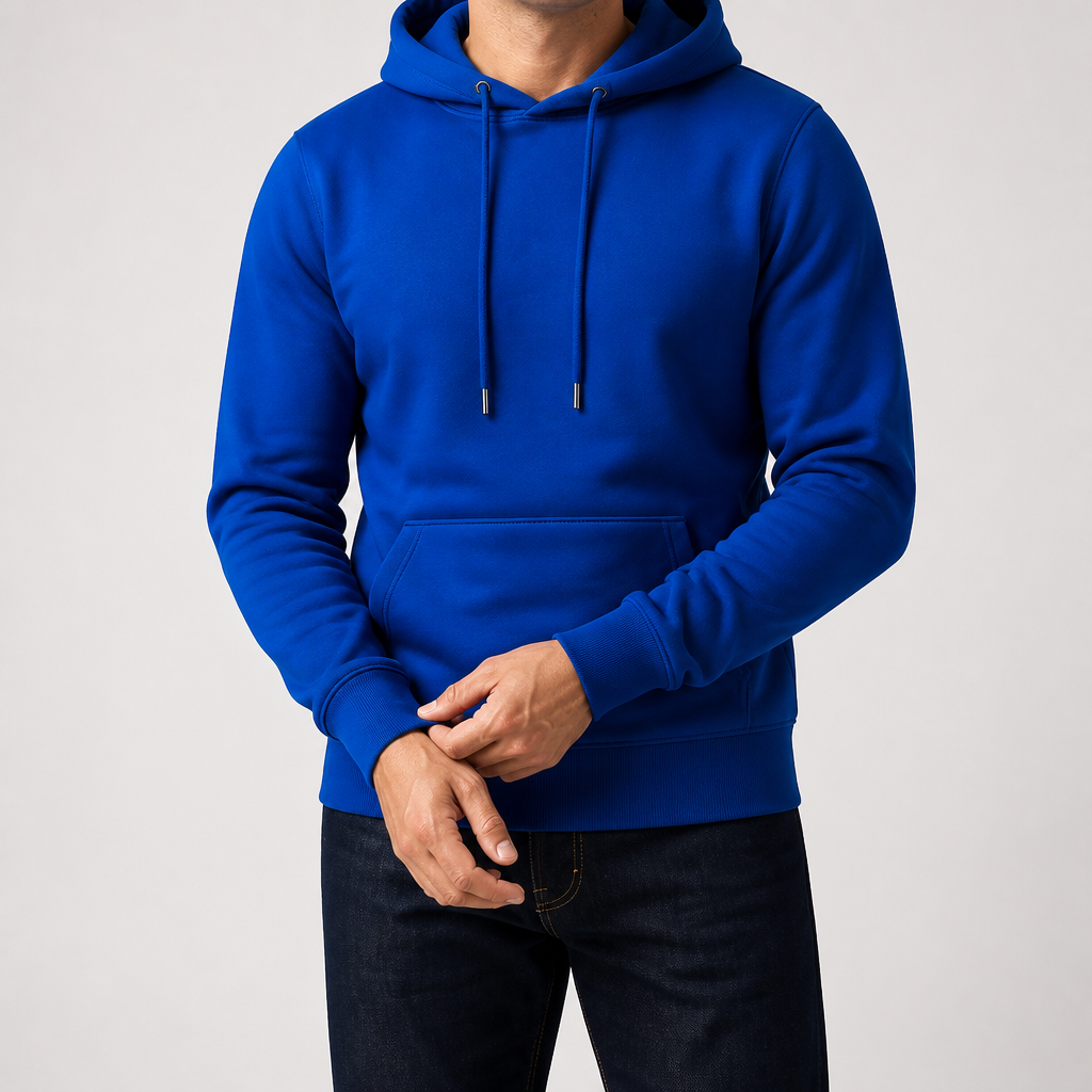 Lucius | Mens Casual Autumn Winter Long Sleeve Pullover Cotton Shirt, Blue