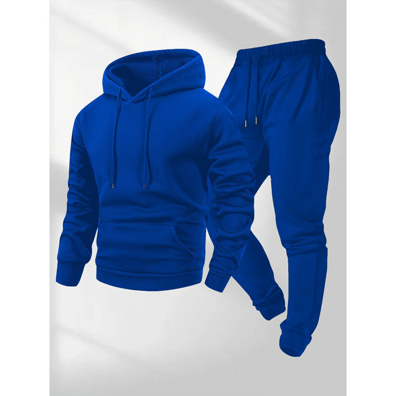 Lucius | Mens Casual Autumn Winter Long Sleeve Pullover Cotton Shirt - Blue