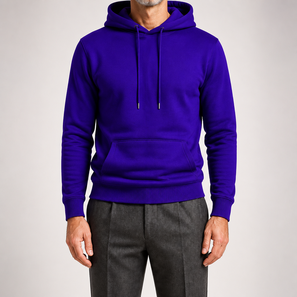 Lucius | Mens Casual Autumn Winter Long Sleeve Pullover Cotton Shirt, Rple